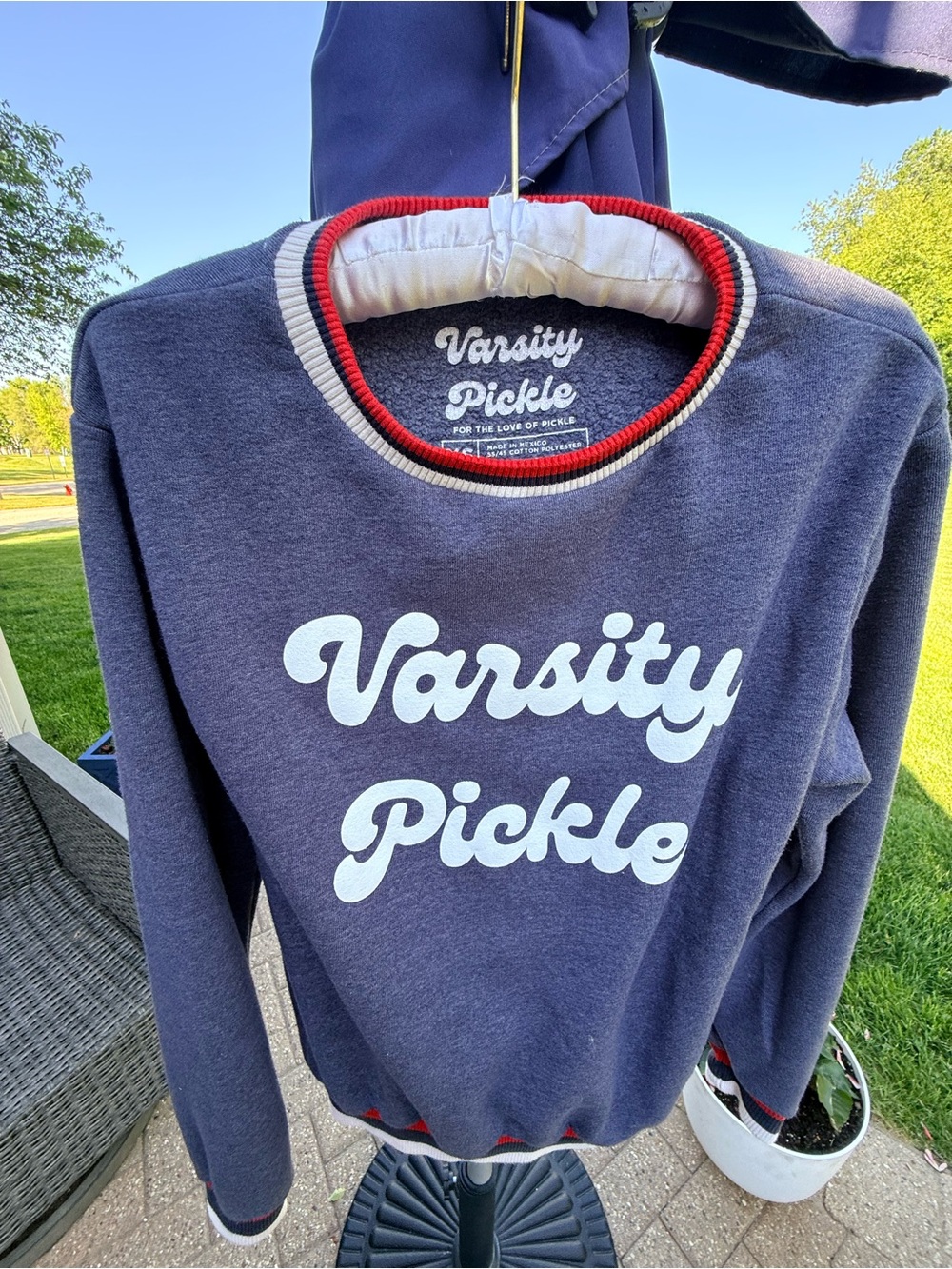 VARSITY PICKLE crew neck sweatshirt